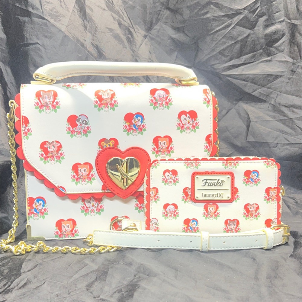 Villainous Valentines Loungefly Set Crossbody Bag and Wallet